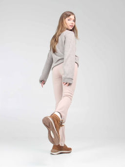 Ботинки 261.uno2br. светло коричневый замша перла/Мех