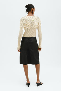 Top en punto acanalado con flecos - H&m фото 7