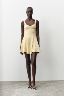 JACQUARD STRETCH SKATER DRESS