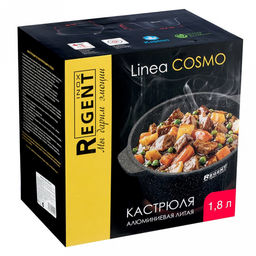 Кастрюля с антипригарным покрытием Cosmo 1,8л, д13см, h20см, s3,8мм, дно s4,5мм, стеклянная крышка с пароотводом, эргономичная ручки, литой алюминий, цветная коробка, Regent (Китай) - Домашняя мода фото 7