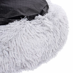 Лежанка для животных круглая "Место БРО", цвет серый, d-50см (Лейбл)