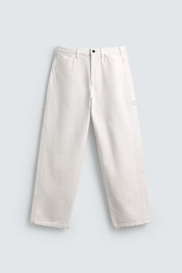 PANTAL?N BOLSILLO CARPINTERO AARON LEVINE X ZARA / Blanco  фото 6