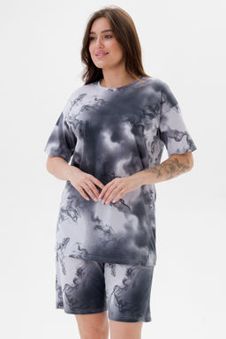 Шорты из кулирки унисекс дым