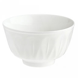 "Роса" Пиала фарфоровая 400мл, д11,5см, h6,9см, рельефный борт, белый (Китай)