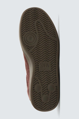 CONTRAST SOLE LEATHER TRAINERS - Zara фото 4