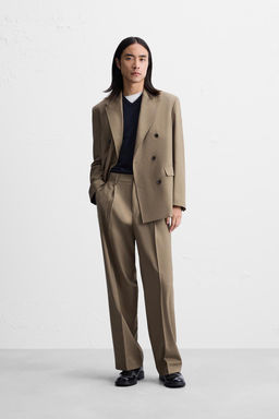 WOOL BLEND SUIT TROUSERS
