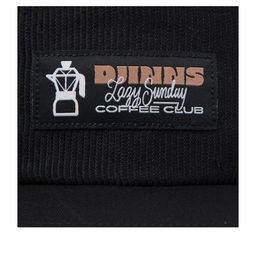 Бейсболка DJINNS арт. 5P Soft Flat Cap Sunday Coffee Cord (черный)  фото 3