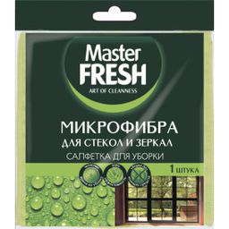 Master FRESH салфетка д/стекол и зеркал Микрофибра (1шт) 30*30см
