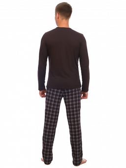 РАСПРОДАЖА штаны мужские пижамные_М100/коричневый - Ihomelux фото 3