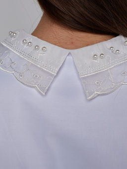 Блузка текстильная молочный 232232112 - Nota bene фото 8