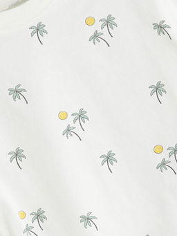 Bisiklet Yaka Bask?l? Erkek Bebek Ti??rt