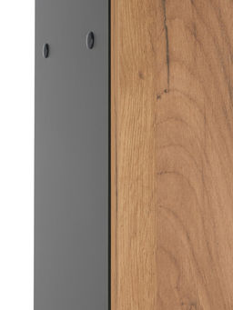 Стеллаж для ванной комнаты «Пронто», 660×230×1850 мм, цвет графит/дуб золотой