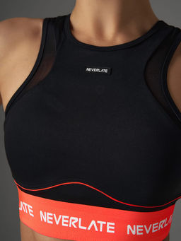 Спортивный топ-бра с яркой брендированной резинкой - NEVERLATE фото 4