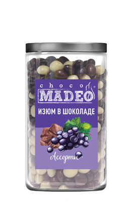 Изюм в шоколаде Ассорти Madeo банка 600 гр  фото 2