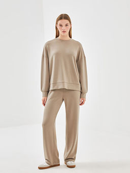 Bisiklet Yaka Oversize Kad?n Sweatshirt