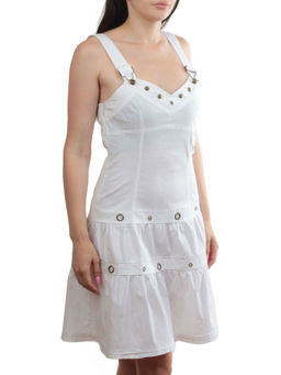XA-68026 WHITE Сарафан женский (97% хлопок, 3% эластан)
