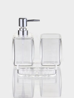 Набор для ванной «Эко», 3 предмета, дозатор, стакан, мыльница