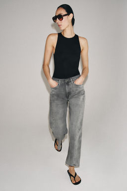 JEANS ZW COLLECTION ANKLE RELAXED TIRO MEDIO / Gris