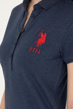 Женская темно-синяя базовая футболка Неожиданная скидка в корзине - U.s. polo assn фото 7