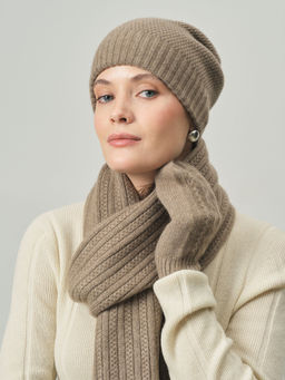 Варежки из кашемира 30128 капучино