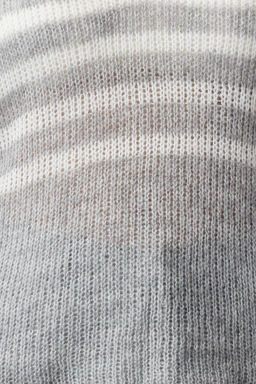 Gri Yumusak Dokulu Gevsek Orgu Cizgili Triko Kazak TWOAW25KZ00172 - Trendyolmilla фото 3