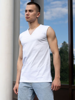 Майка муж.арт.105-15,белая - Binita фото 3