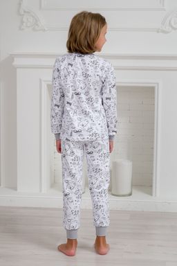 Пижама детская из интерлока Потешка котик серый - Амадэль фото 8