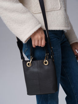 Сумка кожаная кросс-боди Deboro 30347 темный лес