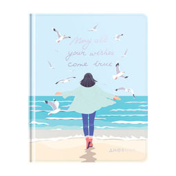 Дневник тв. об., 1-11 кл. "In search of happiness" (DSK_46848, Greenwich Line) ткань, печать, тиснение фольгой, тонир. блок, ляссе