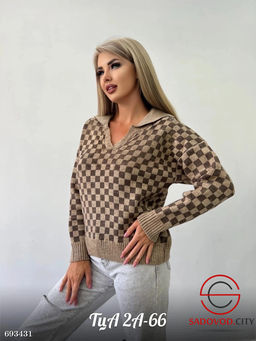 Кофта женская с воротником