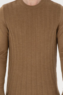 Erkek Slim Fit Bisiklet Yaka Haki Melanj Kazak - U.s. polo assn фото 6