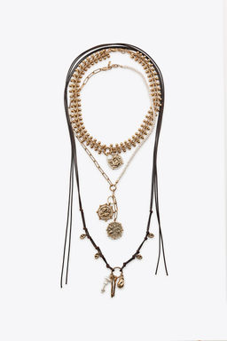 3-PACK OF MEDALLION AND PEARL NECKLACES - Zara фото 3
