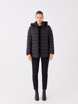 Kap??onlu D?z Uzun Kollu Kad?n ?i?me Mont - Waikiki фото 3