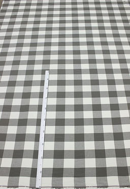 Вареный (стираный) хлопок Клетка (6.4*7.5см) цв.графитово-зеленый/молочный, ш.2.5м, хлопок-100% - Купава фото 2