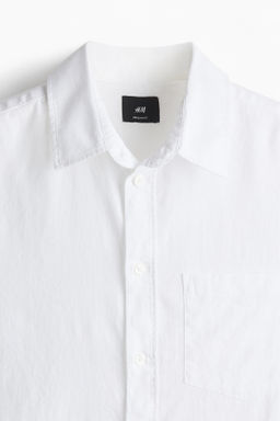 Camisa en mezcla de lino Regular Fit - H&m фото 11