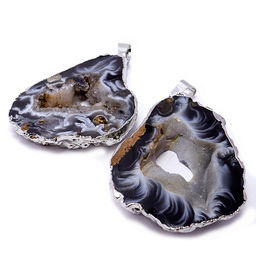 Подвеска из камня Бразильский агат в серебре
