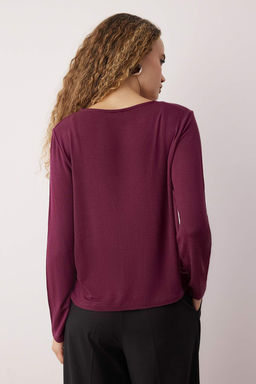 Murdum Ici Atletli Onu Dugmeli Relaxed/Rahat Kal?p Orme Bluz TWOAW26BZ00186 - Trendyolmilla фото 4