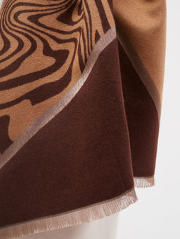 В составе шерсть и кашемир! теплый двусторонний палантин - Tantino фото 4