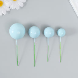 Декор для творчества «Шарики голубые», d=2; 3; 3.5 и 4 см, набор 20 шт.