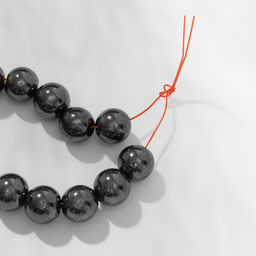 Бусины на нити шар №10 «Гематит», 40 бусин