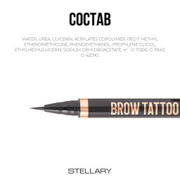 Stellary Стойкий лайнер для бровей / Brow tattoo pen тон 02 brunette  фото 8