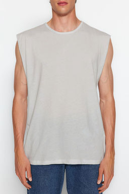 TRENDYOL MAN Siyah Basic Regular/Normal Kesim %100 Pamuk Kolsuz Atlet/T-Shirt TMNSS20AL0067 - Trendyolmilla фото 5