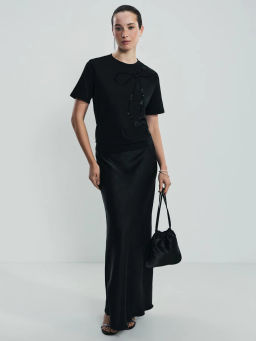 Футболка с бантом из блесток / Zarina