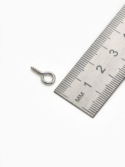 Цена за 2 шт. Штифт винтовой для кулона СМ-936, (набор 10 шт.) 1.4?0.7?0.15 см, цвет серебро