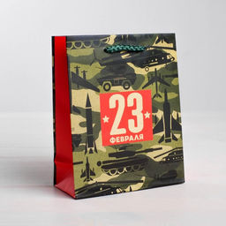 Пакет ламинированный вертикальный С 23 февраля!, ML 23 27 11,5 см - Дарите счастье фото 7