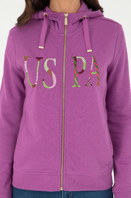 U. S. Polo Assn / Женский фиолетовый базовый свитшот - U.s. polo assn фото 6