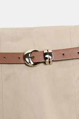 PANTAL?N TIRO ALTO CINTUR?N / Camel claro - Zara фото 9