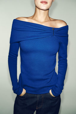 TOP SOFT HEBILLA / Azul?n - Zara фото 4