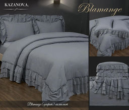 Стеганное покрывало Blamange (графит) 240х260см (1), 50х70см (2)