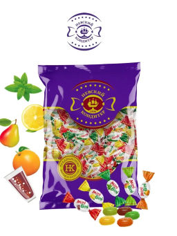 MiniBini МИКС (L171) апель/лимон/груша/кола/мята карам леденц вес 1000 г*4 шт (Невский кондитер)